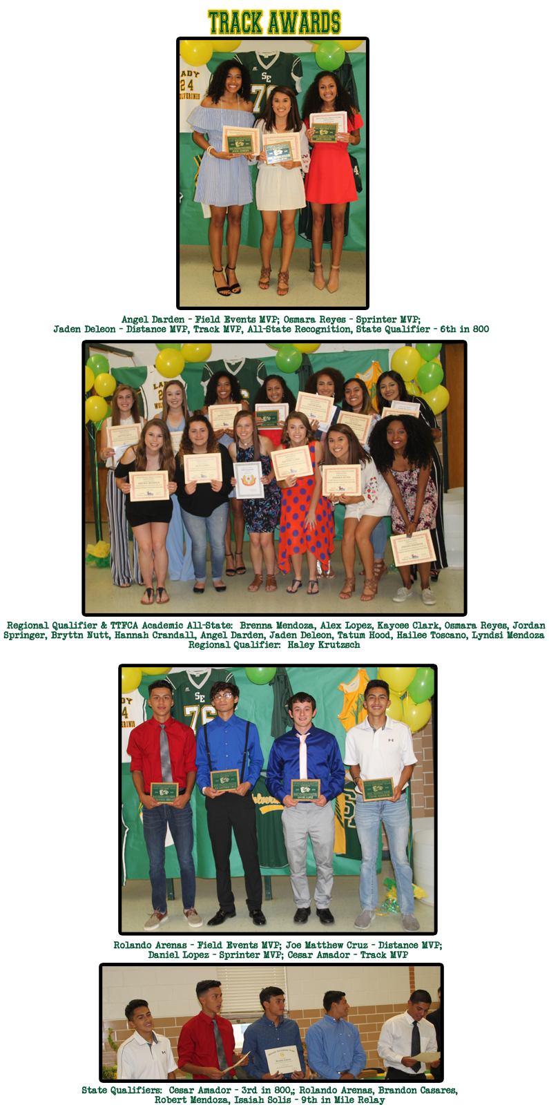 SpringlakeEarth High School Athletic Banquet 2018